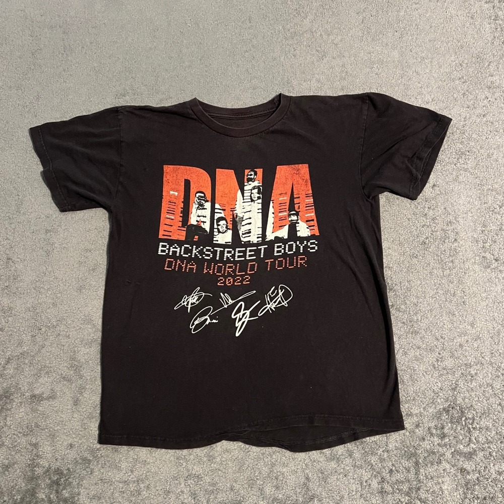 Backstreet Boys DNA World Tour 2022 Graphic T-Shirt Black Concert Mens Medium